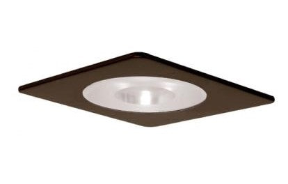 ELCO Lighting EL2915BZ 4 Inch Square Shower Trim with Frosted Pinhole Glass Bronze Finish