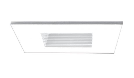 ELCO Lighting EL2984W 4 Inch Square Die-Cast Baffle Trim White Finish