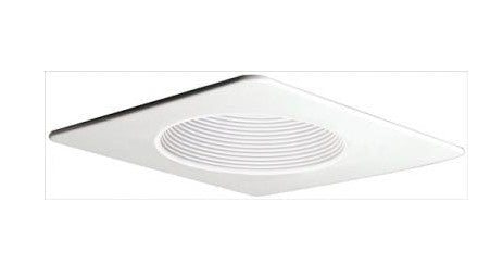 ELCO Lighting EL2993W 4 Inch Square Trim Phenolic Baffle All White Finish