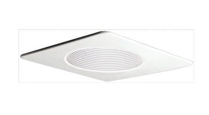 ELCO Lighting EL2993B 4 Inch Square Trim Phenolic Baffle Black With White Ring Finish