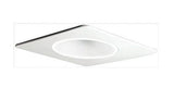 ELCO Lighting EL2994B 4 Inch Square Trim with Deep Phenolic Baffle and Metal Black With White Ring Finish