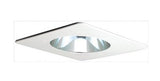 ELCO Lighting EL2999C 4 Inch Square Trim With Reflector Clear With White Ring Finish