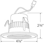 ELCO Lighting EL311CT3W 9W 3 Inch Round LED Baffle Insert Recessed Lighting Trim White Finish