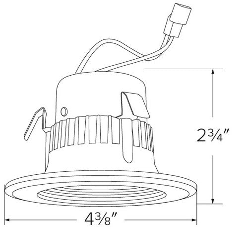 ELCO Lighting EL311 9W 3 Inch Round LED Baffle Insert Recessed Lighting - 3000K - BuyRite Electric
