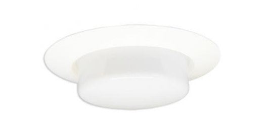 ELCO Lighting EL319W 6 Inches Shower Trim, Reflector and Acrylic Drop Lens All White Finish
