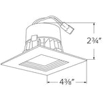 ELCO Lighting EL33127W 9W 3 Inch Square LED Baffle Insert Recessed Lighting Trim White Finish 2700K