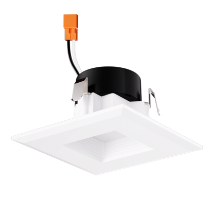 Elco Lighting EL331CT5W 3" Square LED Baffle Insert, Lumens 700 lm, Beam Angle 90° Color Temperature 2700K-5000K, All White