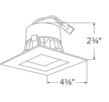 ELCO Lighting EL332CT3W 9W 3 Inch Square LED Insert Reflector Recessed Lighting Trim White Finish 3 CCT