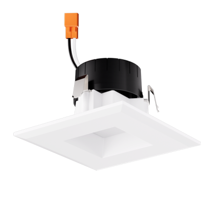 Elco Lighting EL332CT5W 3" Square LED Reflector Insert, Lumens 640 lm, Beam Angle 90°, Color Temperature 2700K-5000K, All White