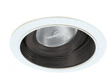 ELCO Lighting EL376B 6 Inch Adjustable Phenolic Baffle with Gimbal Trim Black With White Ring Finish