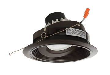 Elco Lighting EL376CT5BZ 6" Round LED Adjustable Phenolic Baffle with PAR30 Gimbal Insert, Lumens 1050 lm, Color Temperature 2700K-5000K, All Bronze