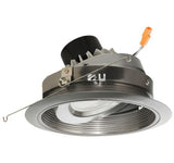 ELCO Lighting EL37627N 15W 6 Inch Round LED Adjustable Phenolic Baffle with PAR30 Gimbal Insert Nickel 2700K 1050 Lumens