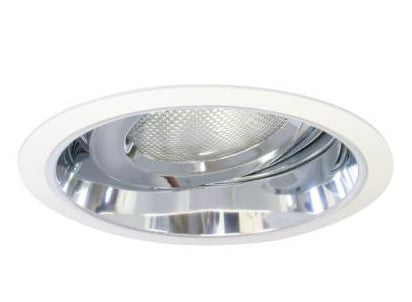 ELCO Lighting EL377C 6 Inch Adjustable Reflector with Gimbal Trim Clear With White Ring Finish