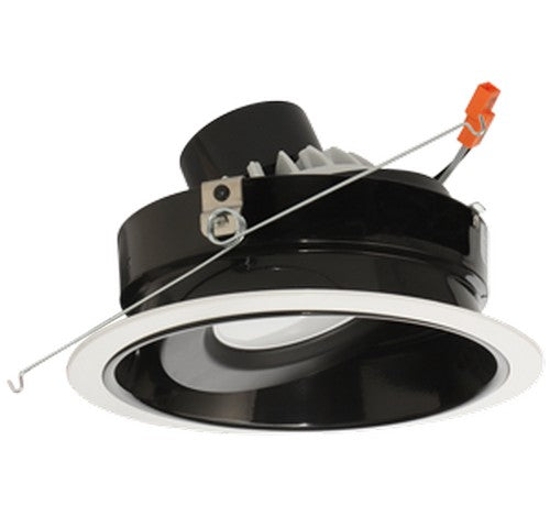 ELCO Lighting EL37730B 15W 6 Inch Round LED Adjustable Phenolic Reflector with PAR30 Gimbal Insert 	Black with White Ring Finish 3000K 1050lm