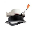 ELCO Lighting EL414CT5B 4 Inch LED Insert Adjustable Gimbal Recessed Lighting Trim Black Finish