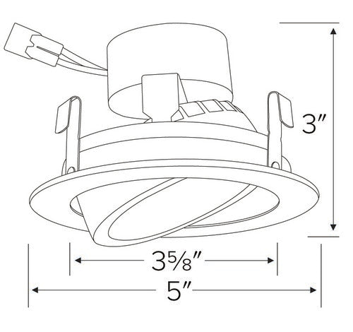 ELCO Lighting EL416CT5BZ 9W 4 Inch LED Adjustable Gimbal Insert Bronze Finish 5 CCT