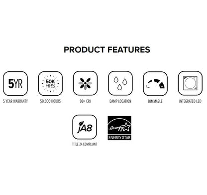 ELCO Lighting EL416CT3W 9W 4 Inch LED Adjustable Gimbal Insert White Finish 3 CCT