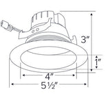 ELCO Lighting EL41727W 12W 4 Inch Round High Lumen LED Reflector Insert White Finish 2700K 1000 lm