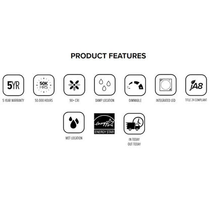 ELCO Lighting EL417CT5W 14W 4 Inch Round High Lumen LED Reflector Insert White Finish 2700K, 3000K, 3500K, 4000K, 5000K 1000 lm