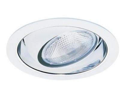 ELCO Lighting EL419CW 6 Inches Regressed Eyeball with Reflector Trim Clear with White Ring Finish