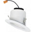 ELCO Lighting 4" sloped ceiling LED baffle insert with white ribbed trim, integral gimbal, and attached wires.