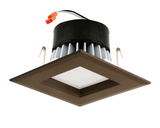 Elco Lighting EL441CT5BZ 4" Square LED Baffle Insert, Color Temperature 2700K-5000K, All Bronze