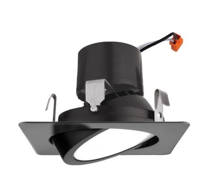 ELCO Lighting EL446CT5B 4 Inches LED Square Adjustable Gimbal Insert, Watt 11W, Lumens 700lm Black Finish