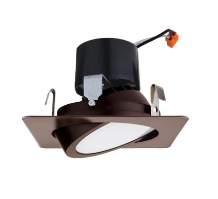 ELCO Lighting EL446CT5BZ 4 Inches LED Square Adjustable Gimbal Insert, Watt 11W, Lumens 700lm Bronze Finish