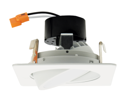 Elco Lighting EL446HLCT5W 4" LED Square Adjustable Gimbal Insert, Lumens 1000 lm, Color Temperature 2700K-5000K, All White