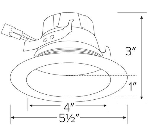 ELCO Lighting EL45530W 10W 4 Inch Builder Round LED Reflector Insert White Finish 3000K