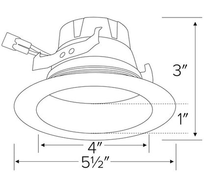 ELCO Lighting EL45530W 10W 4 Inch Builder Round LED Reflector Insert White Finish 3000K