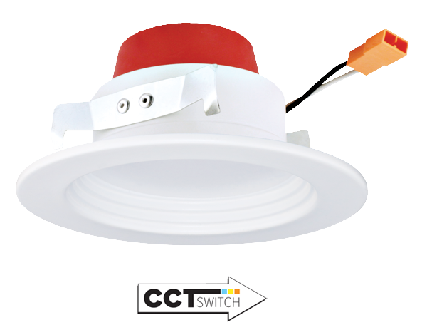 Elco Lighting EL460CT5W 9W 4 Inch LED Shallow Baffle Inserts White Finish 5 CCT Switch