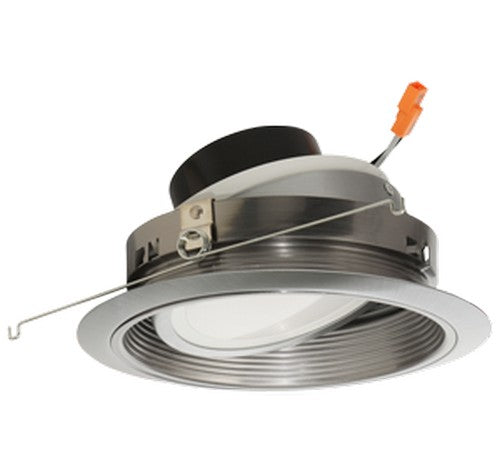 ELCO Lighting EL47627N 18W 6 Inch Round LED Adjustable Phenolic Baffle with PAR38 Gimbal Insert Nickel Finish 2700K 1200lm