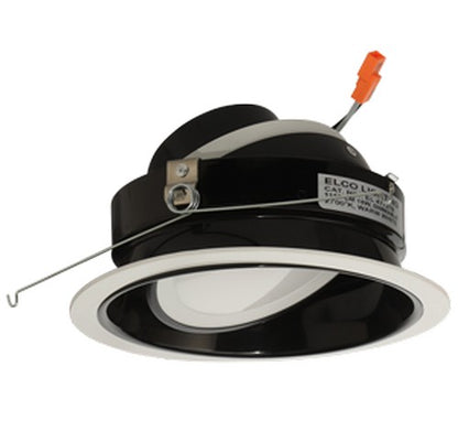 ELCO Lighting EL47727B 18W 6 Inch Round LED Adjustable Phenolic Reflector with PAR38 Gimbal Insert 	Black with White Ring Finish 2700K 1200lm