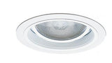 ELCO Lighting EL478B 6 Inch IC Shower Adjustable Baffle Trim with Gimbal Front Lamping Black With White Ring Finish