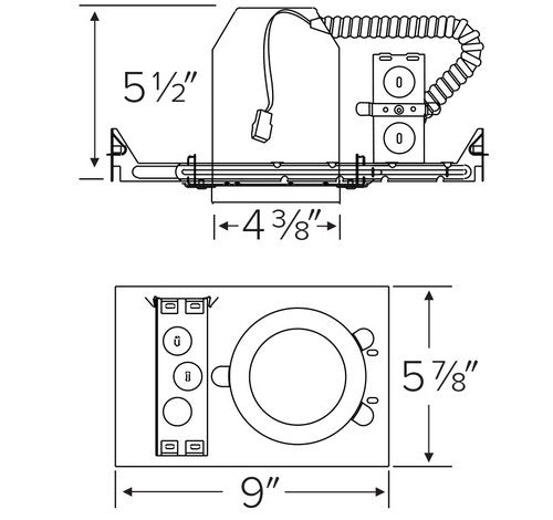 ELCO Lighting EL4808ICA 11.8W 4" Recessed Housing for Commercial Construction E.L.L. Module 850lm