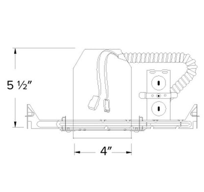 ELCO Lighting EL490ICDXA-B 14W 4″ 0-10V New Construction Dedicated LED Housing with Butterfly Bracket