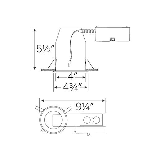 ELCO Lighting EL490RICA-7 14W 4 Inch Remodel Dedicated LED Housing 120V