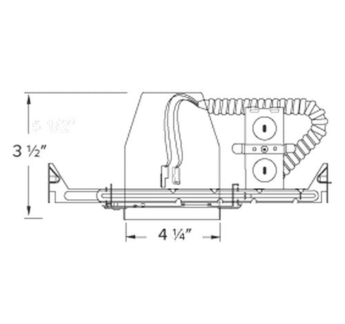 ELCO Lighting EL492ICDXA 14W 4" 0-10V Shallow New Construction Dedicated LED Housing