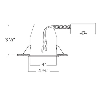 ELCO Lighting EL492RICDXA 14W 4″ 0-10V Shallow Remodel Dedicated LED Housing