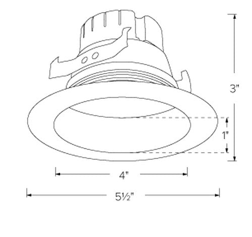 ELCO Lighting EL49540DW 12W 4 Inch 0-10V LED Inserts White Finish 4000K