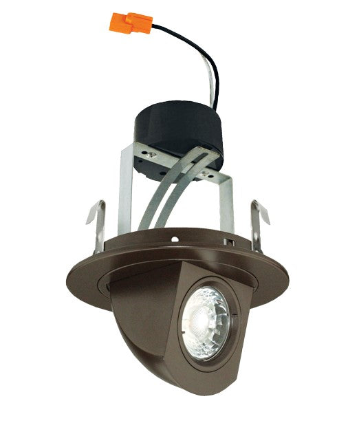 ELCO Lighting EL49730BZ2 4 Inches Round LED Adjustable Pull-Down Insert Watt 11W, Lumens 950lm, Color Temperature 3000K Bronze Finish
