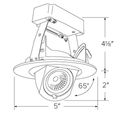 ELCO Lighting EL49727DXW 12.6W 4 Inch 0-10V Round Adjustable LED Insert White Finish 2700K