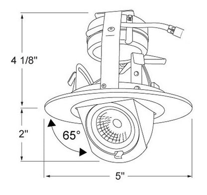 ELCO Lighting EL49730W 12.6W 4 Inch Round LED Adjustable Pull-Down Insert White Finish 3000K