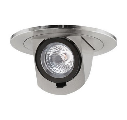 ELCO Lighting EL49727N 12.6W 4 Inch Round LED Adjustable Pull-Down Insert Nickel Finish 2700K