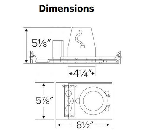 ELCO Lighting EL49LDICA 12W 4" New Construction Housing