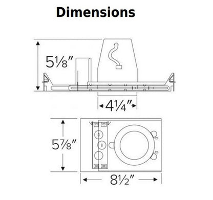 ELCO Lighting EL49LDICAS 12W 4" New Construction Shallow Housing