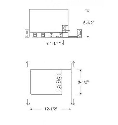 ELCO Lighting E4AJ 4 Inch Cedar System New Construction Foam Insulated R-60 Housing w/Driver - BuyRite Electric