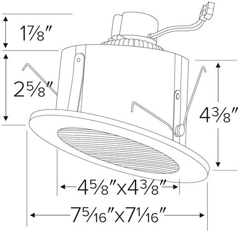 ELCO Lighting EL511CT5W LED 15W 5 Inch Sloped Ceiling Baffle Inserts 1050 lm White Finish
