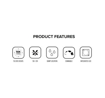 ELCO Lighting EL511CT5W LED 15W 5 Inch Sloped Ceiling Baffle Inserts 1050 lm White Finish